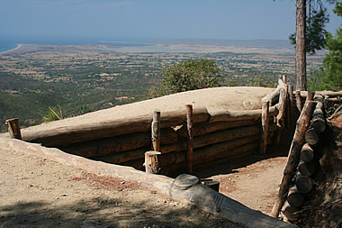 Reconstructed trenches on Chunuk Bair