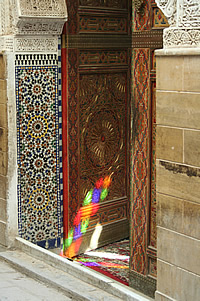 Entrance to 
the Mosque and Mausoleum of Sidi Ahmed Tijani