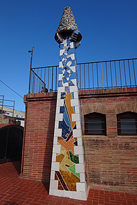 On the roof of the Güell Palace