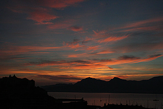 Dawn over Calvi bay