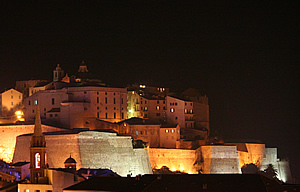 Calvi citadel at night