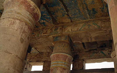 Original colours in the Festival Temple of Tuthmosis III, Temple of Karnak