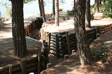 Reconstructed trenches on Chunuk Bair