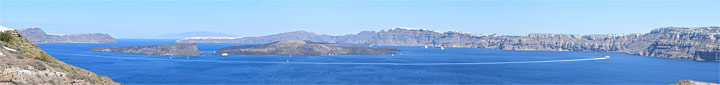 View of the caldera from the lighthouse, Santorini