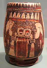 jar depicting Tlaloc