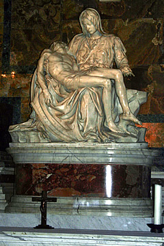 The incomparably beautiful Pietà by Michelangelo