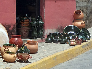 Atzompa green glazed pottery