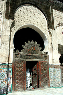 Bou Inania medersa entrance to side hall