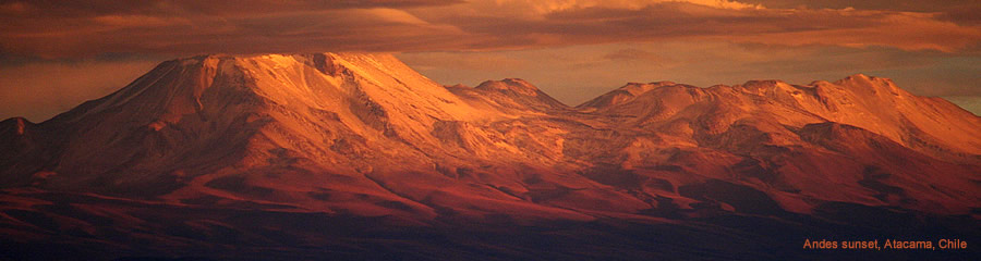 The Silk Route - World Travel: Andes sunset, Atacama, Chile