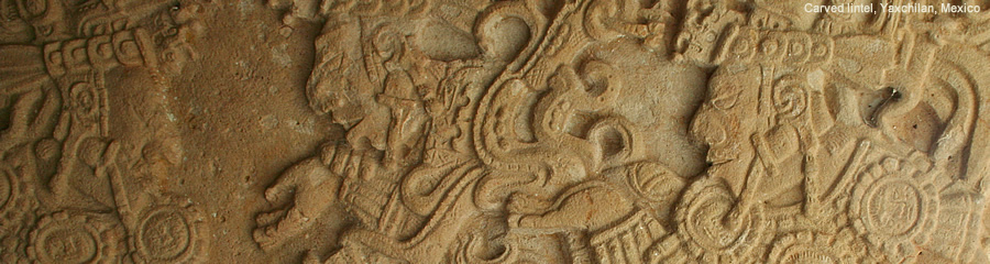 Carved lintel, Yaxchilan, Mexico