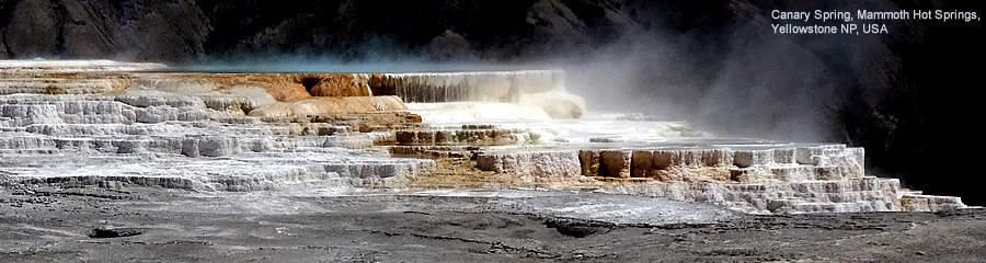 USA: Yellowstone NP Canary Spring, Mammoth Hot Springs